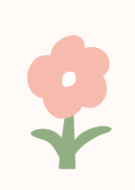 北欧風の花柄（桃色）