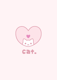 แมว หัวใจ [สีชมพู]
