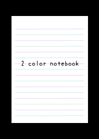 2 COLOR NOTEBOOKj-PURPLE&GREEN-BLACK
