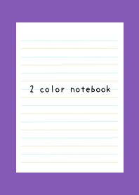 2 COLOR NOTEBOOKj-LB&YELGR-PURPLE-YELLOW
