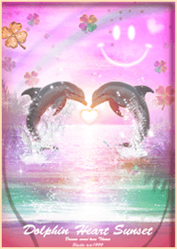 イルカと幻想的なサンセット✨スマイル*