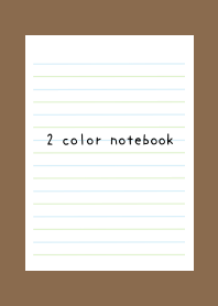 2 COLOR NOTEBOOK-BLUE&GREEN-BROWN