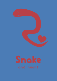 Snake & heart Pale Salvia Blue