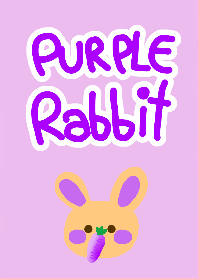 Purple rabbit with carrot