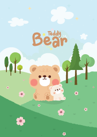 Teddy Bear The Hill Pink Flower