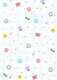 Simple flowers and bow 1 (Pp)