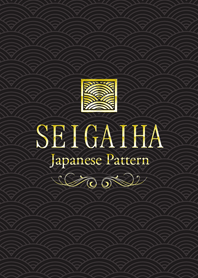 Japanese pattern "Seigaiha" Dark gray