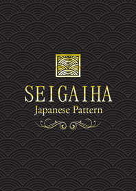 和柄『青海波(Seigaiha)』Dark gray