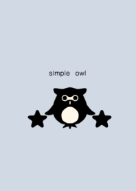 simple  owl  black white