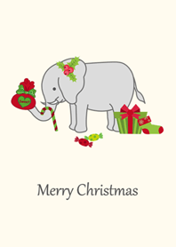 Christmas cute elephant
