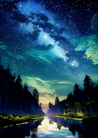 Beautiful starry night view#485