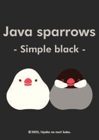 Java sparrows (Simple black)