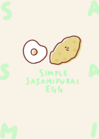 simple fried fillet fried egg beige.