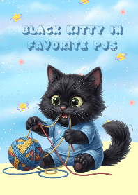 Black Kitty in Favorite PJS 1