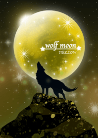 Moon and wolf yellow version