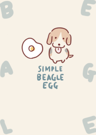 simple beagle Medamayaki beige.