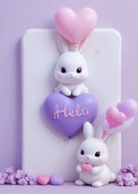 กระต่าย น่ารัก สีม่วง_1