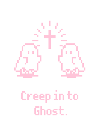 Sheet Ghost Creep in Ghost  - W & Pink 2