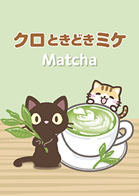 black cat and calico cat[Matcha]