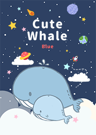 misty cat-Cute whale Galaxy black