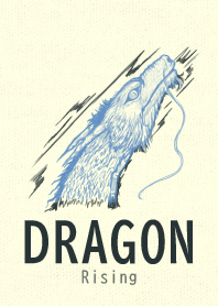DRAGON rising Pale pastel blue