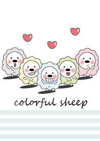 Fluffy & Colorful Sheep