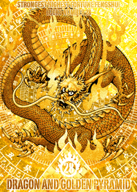 Dragon and golden pyramid Lucky number28