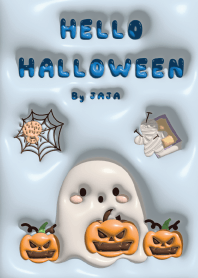 Halloween Ghost The B (white&blue) - 04