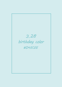 birthday color - March 28