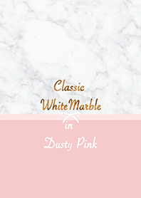 Classic White Marble in Dusty Pink