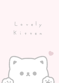 แมวน่ารัก. pink white