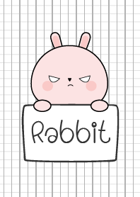 Simple Angry Pink Rabbit