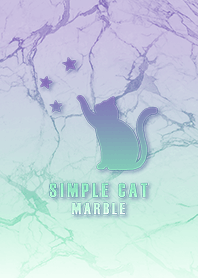 simple Cat Star Marble Gradient blue3