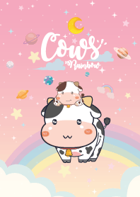 Cows Rainbow Galaxy Pink Pastel