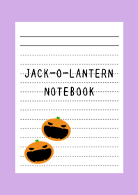 JACK-O-LANTERN NOTEBOOK/PURPLE