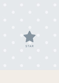 Star&Polka Dots//Be&Br/Dull Blue Gray/01