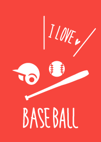 Adoro o beisebol. Tema vermelho WV
