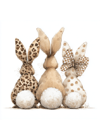 Warm Vibes: Three Bunny Friends X