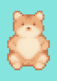 クマのドット絵のきせかえ Green 09