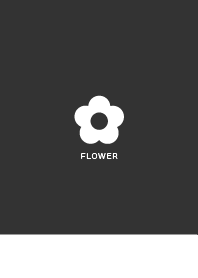 mini Flower//White&Black 03