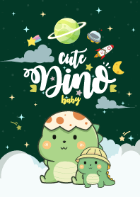 Dinosaur Baby Hunter Green