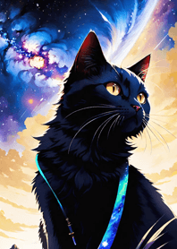 Night Moon Star Cat 1FFc1f