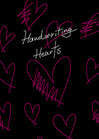 Handwriting Hearts*pink