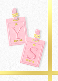 Initial Y S / Pink Leather