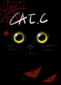 Cat with Halloween pattern