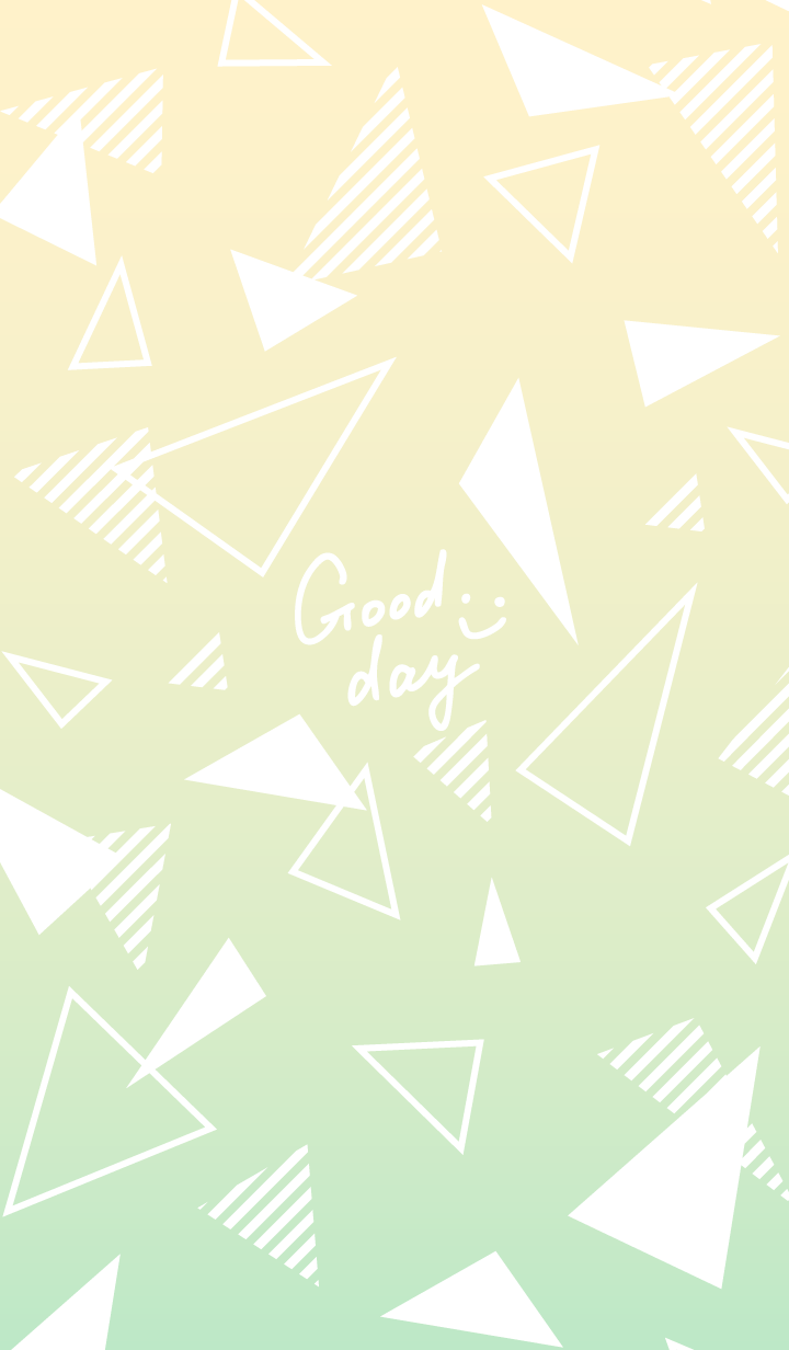 Gradation triangle Green yellow Japan