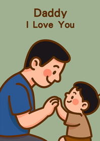 Dear Dad, I love you(grey green)