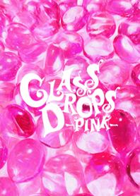 Glass drops -pink-