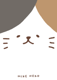 ねこ顔(三毛猫)