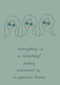 everyday is a newday (dusty green)